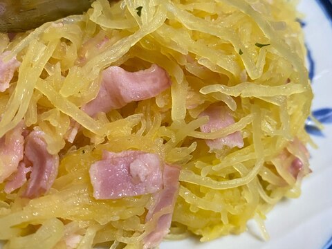 そうめんかぼちゃのベーコンソテー